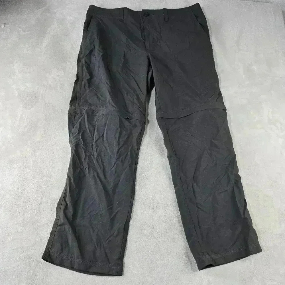 5Mountain Hardwear Pants Mens 36x30 Gray BASIN TREK Convertible Stretch Hiking